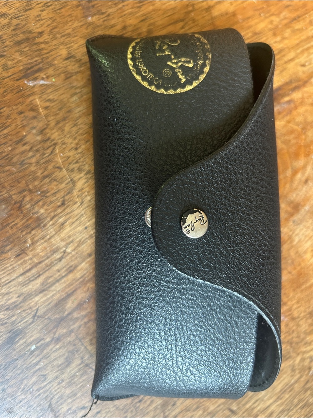 Ray-Ban Black Sunglasses Case with Gold Logo